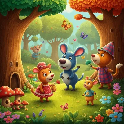 Whimsical animal cross stitch pattern for children