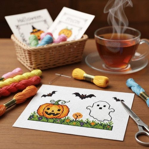 charming Halloween cross stitch patterns for all skill levels