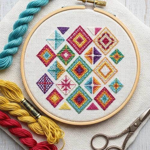 Modern Geometric Cross Stitch Ideas