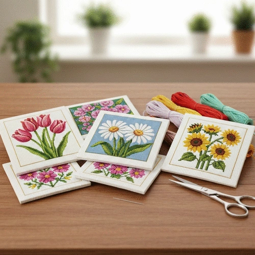 Seasonal Flower Cross Stitch Ideas